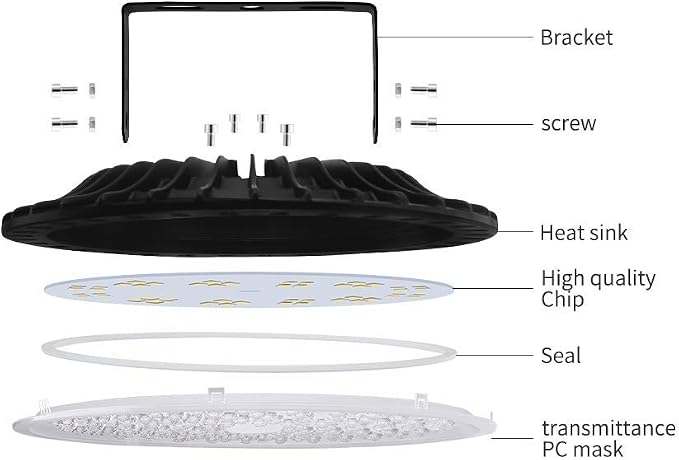 Viugreum 10 Pack 500W UFO LED High Bay Light, 50000LM 6500K Daylight White - Image 2