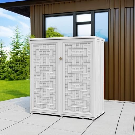 KINYING Outdoor Storage Cabinet Waterproof, Resin 60 Gallon Deck Box - Image 6