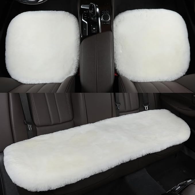 Fluffy Genuine Australia Sheepskin Car Seat Cover - Image 8