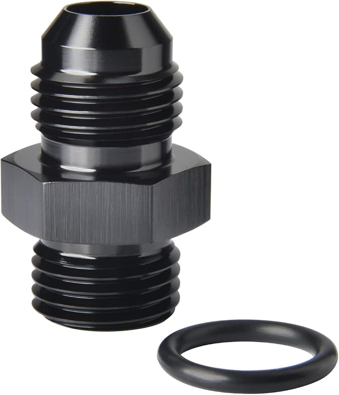 4AN Male Flare to 4AN ORB O-ring Boss Fuel Pump Rail Adapter Fitting Aluminum by Podavelle