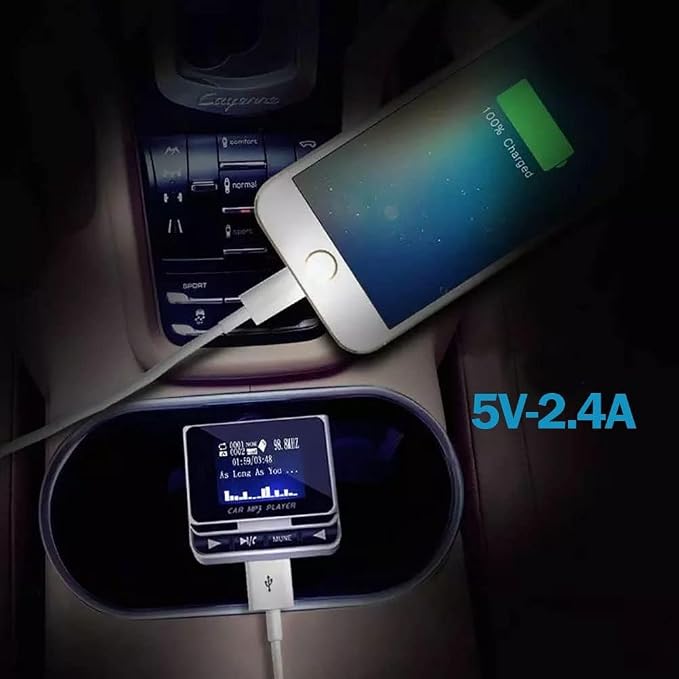 Bluetooth FM Transmitter for Car, Wireless Car Radio Adapter, Handsfree Auto Kit - Image 5