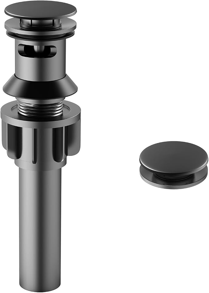 Bathroom Sink Drain with Overflow, PureHome Bathroom Sink Stopper, Pop Up by PureHome