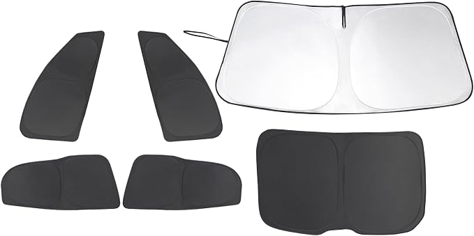 TINGLU Window Shades for Ford Mustang 2015-2023 Accessories Car Side Full by TINGLU
