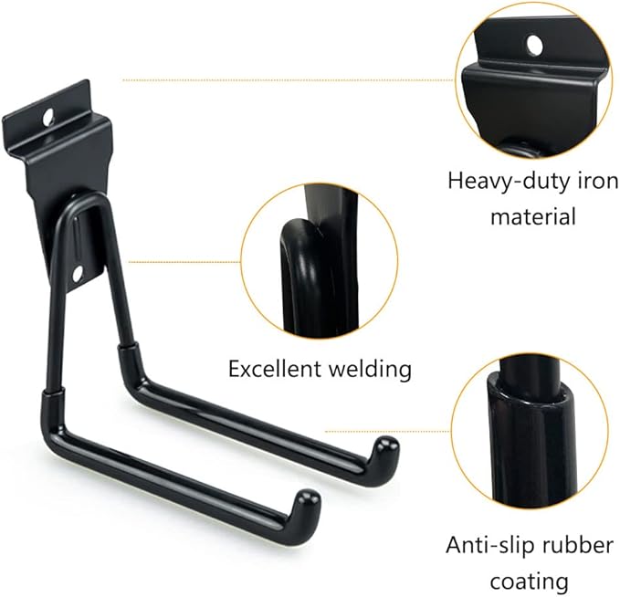 Slatwall Hooks Heavy Duty Slat Wall Accessories Garage Large J Slatwall Hooks - Image 4