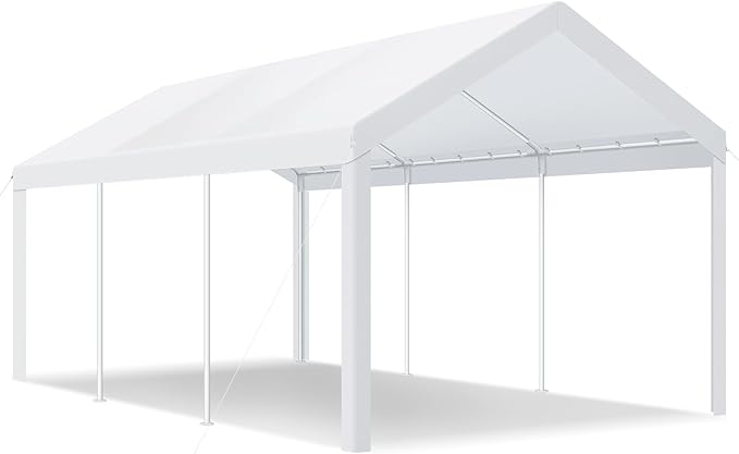 COBIZI Carports 10x20 Heavy Duty Car Tent Garage, Galvanized Frame Car Canopy - Image 8