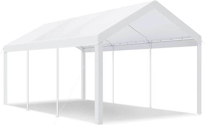 COBIZI Carport Canopy 12x20 Heavy Duty Car Tent Garage, Galvanized Frame Car - Image 8