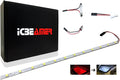 ICBEAMER 12" Red to White 18 SMDs 2835 LED Strip Light Universal Fit Car Trunk by ICBEAMER