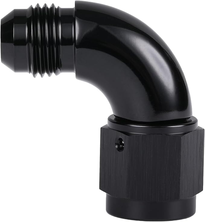 90 Degree 6AN Male to 6AN Female Swivel Full Flow Fitting Adapter Coupler by Podavelle