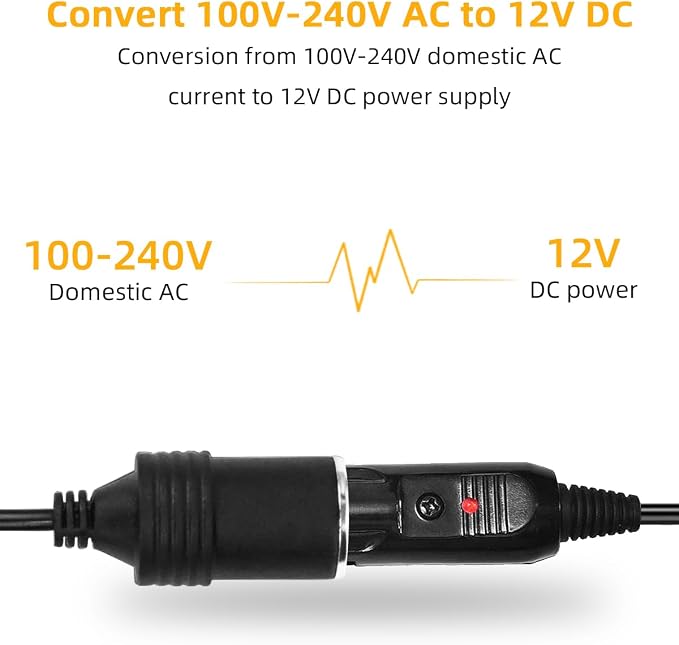 180W AC to DC Converter, 100V ~ 240V to 12V 15A Car Cigarette Lighter Socket - Image 7