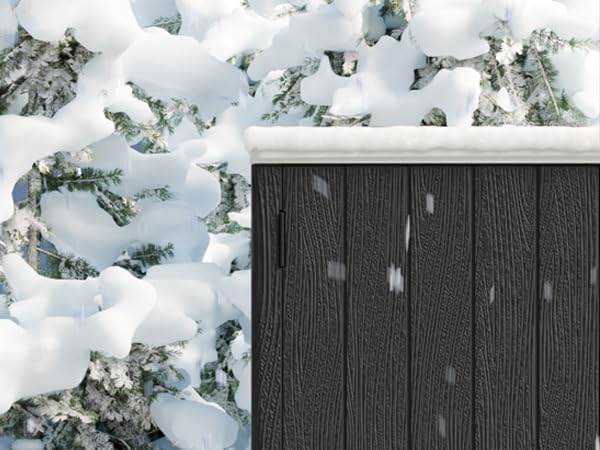 37Cu.ft Outdoor Storage Shed Waterproof, Horizontal Outdoor Storage Cabinet - Image 9