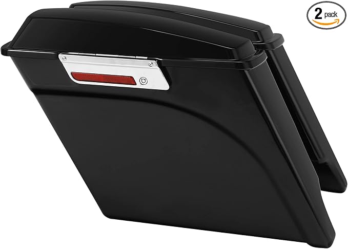 XFMT Motorcycle Stretched Saddlebags 5" Extended Hard Saddle Bags by XFMT