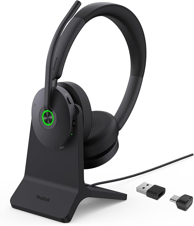 Yealink BH74 with Stand ANC Wireless Bluetooth Headset with Mic by RedefineYourWorkplace