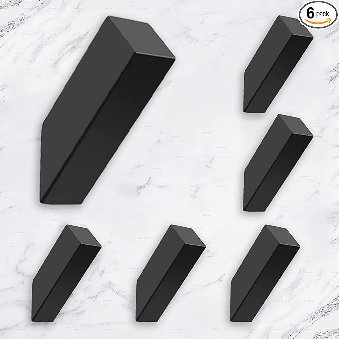 NINETREX Black Towel Hooks Matte Black Robe Hook, Modern Towel Hooks SUS 304 by NINETREX