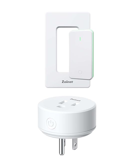 Remote Control Outlet Plug Switch, Buckle Design & Removable Wireless Light by Zoiinet