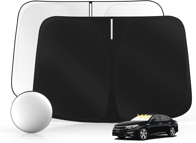 Windshield Sun Shade for Kia Optima 2016-2020 Foldable Sunshade Custom Fit by SULAGIWINDSHIELDSUNSHADE