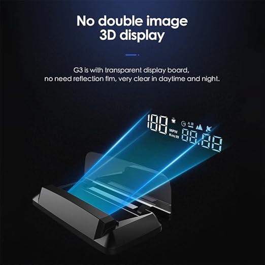 3D HUD Head Up Display Speedometer Digital Speed MPH Overspeed Alarm Fatigue - Image 5