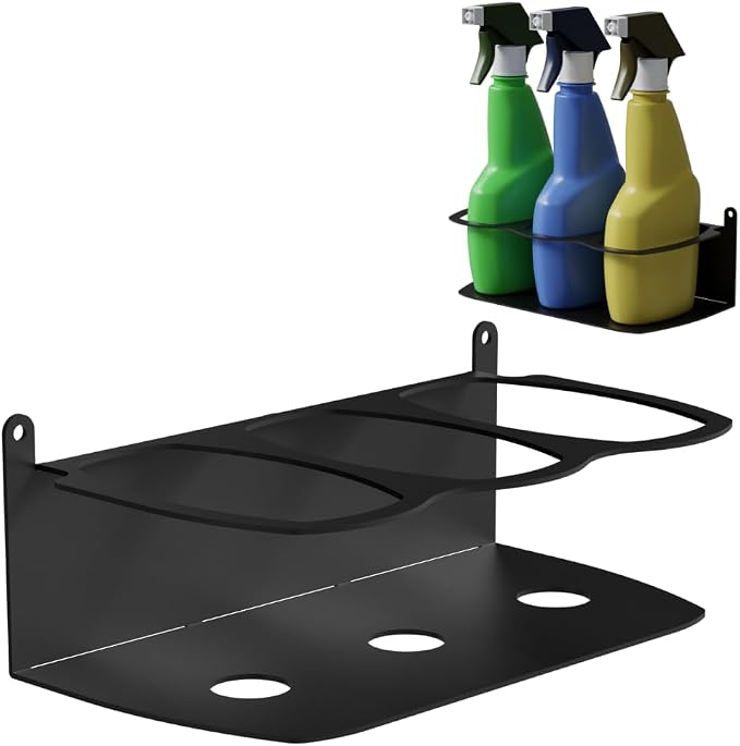 Koova Spray Bottle Holder Heavy Duty- Wall Mount Storage Rack by Koova