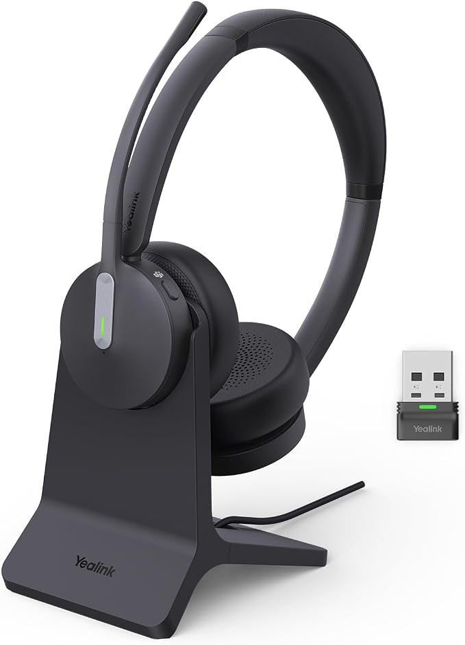 Yealink BH70 with Stand Wireless Bluetooth Headset with Microphone by RedefineYourWorkplace