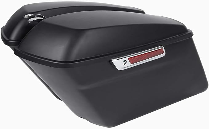 XFMT Matte Black Motorcycle Saddlebags Hard Saddle Bags W/Black Conversion - Image 5