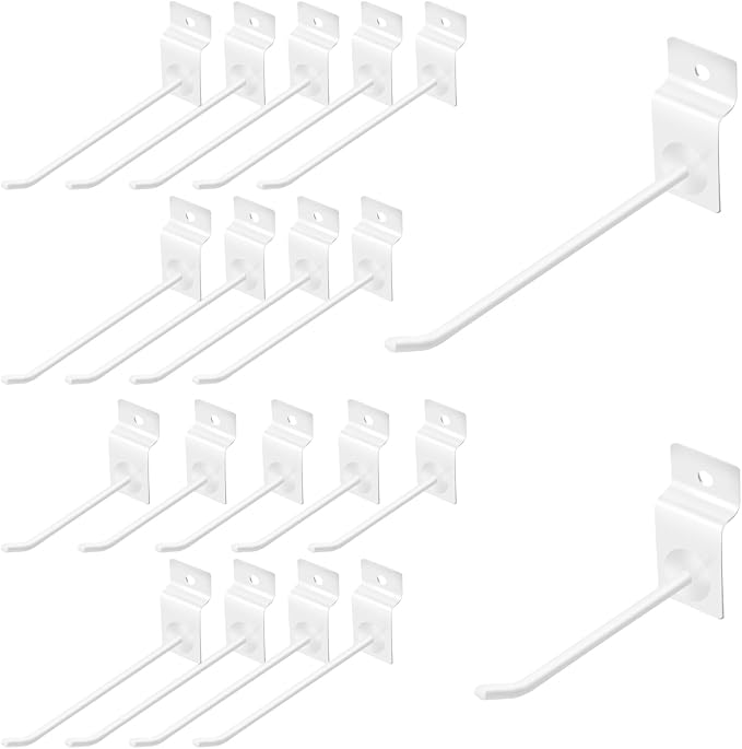 Yuahar Slatwall Hooks 20Pcs 4/6 Inch Slatwall Accessories Heavy Duty Slat Wall by Yauhar
