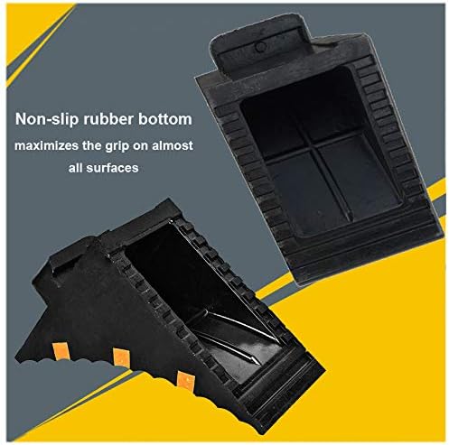RELIANCER 2 Pack Wheel Chocks Heavy Duty Extra Large Industrial Rubber Wheel - Image 6