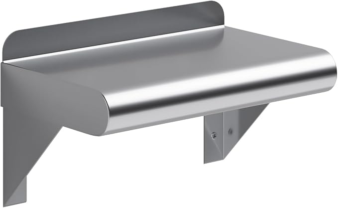 AmGood 6 in. x 10 in. Stainless Steel Wall Mount Shelf. Commercial/Home. Kitchen by AmGood