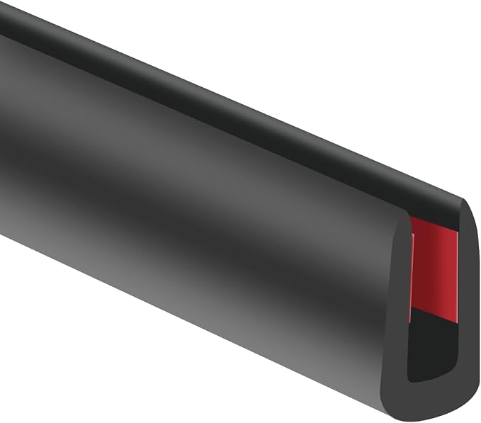 EPDM Rubber Edge Trim, 1/8" Self Adhesive, Fit by YANRUIPRO