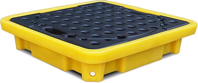 Drum Containment Spill Pallet, Industrial Nestable Oil Drums Leak-Proof Tray by PFCDZDU