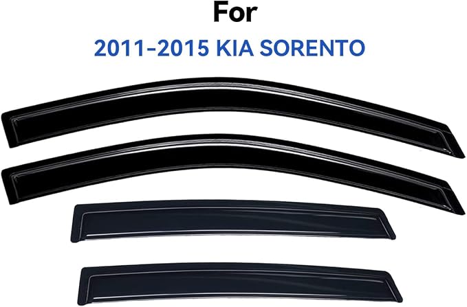 Window Visors Rain Guards for 2011 2012 2013 2014 2015 Kia Sorento, Out-Channel - Image 2