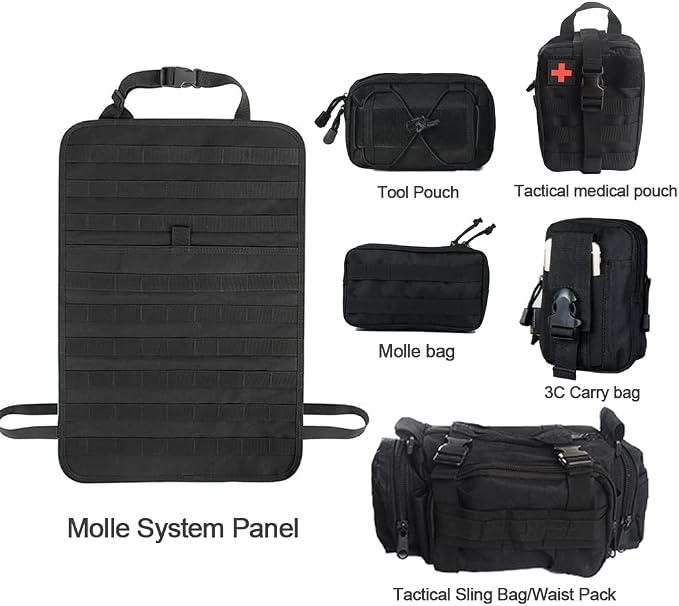 Universal Tactical Seat ​Back Organizer Vehicle Molle Panel Organizer Storage - Image 4