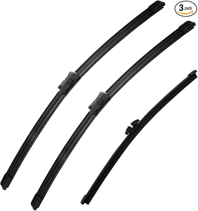 3 Wipers Set-26"+20" Front Windshield Wipers and 12" Rear Wiper Blade by SCTIOANSNOemWiperBlades