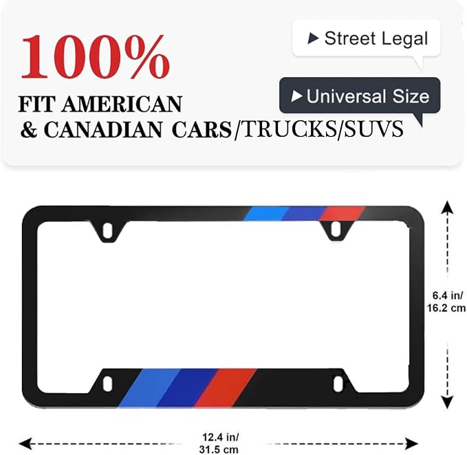 2 Pieces Tricolor License Plate Frames - Image 4
