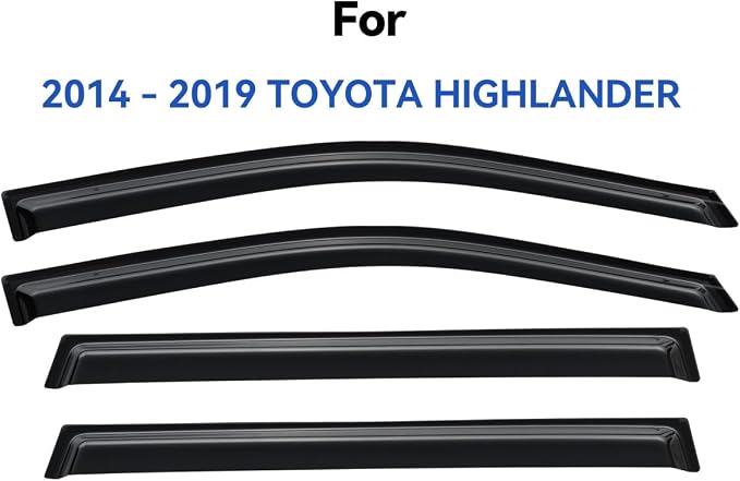 Window Visors Rain Guards for 2014 2015 2016 2017 2018 2019 Toyota Highlander - Image 2