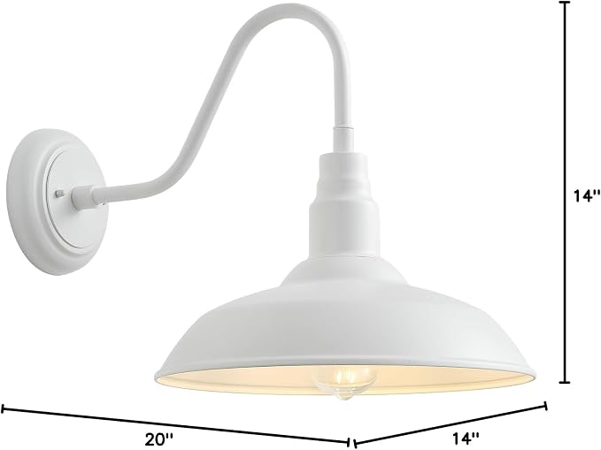 14 Inch Dome Outdoor Gooseneck Barn Light Fixture - Image 9