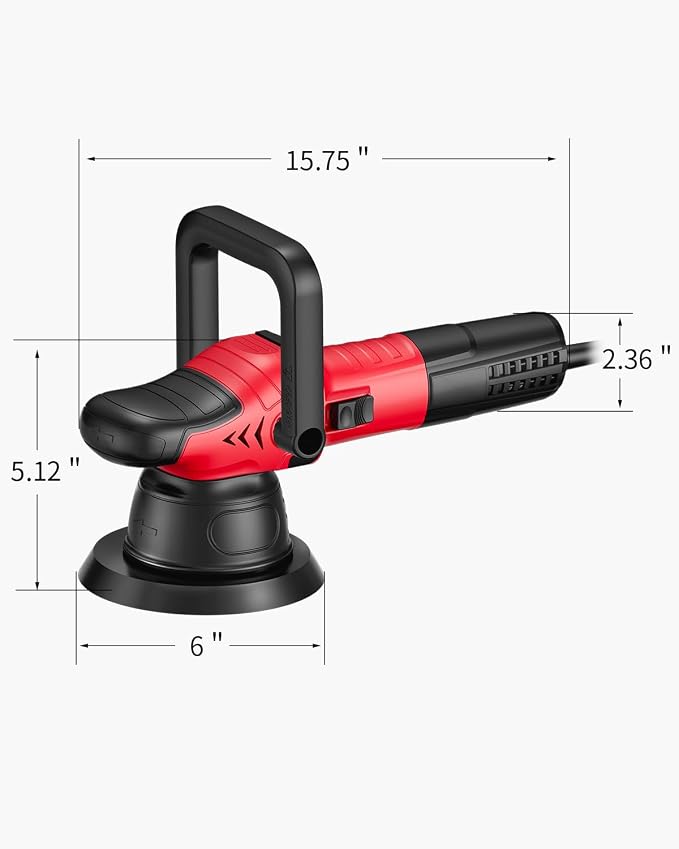 AVID POWER Dual Action Car Buffer Polisher, 6 Inch Orbital Polisher - Image 9