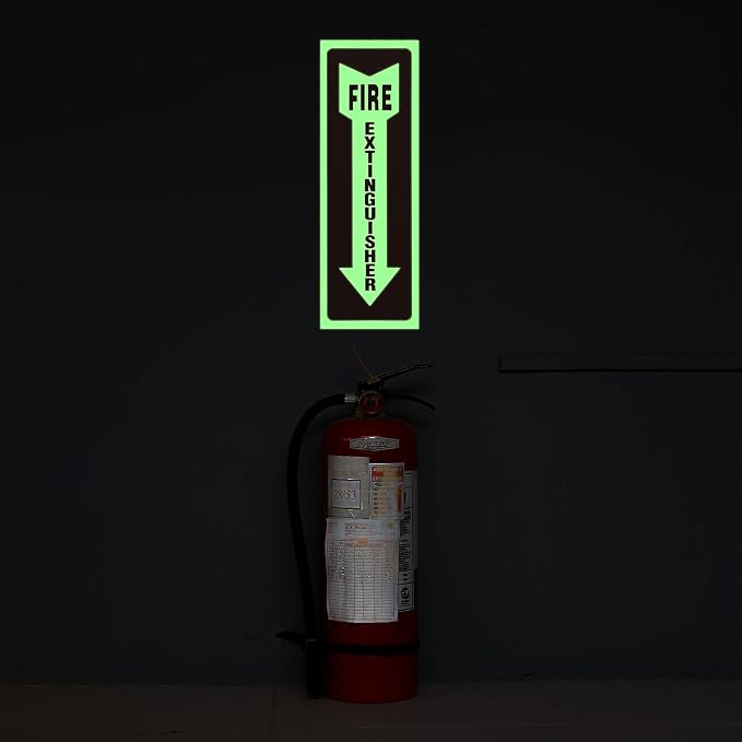 Madrigal Fire Extinguisher Glow in the Dark Sticker Sign, fire extinguisher sign - Image 8
