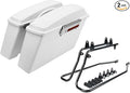 XFMT White Hard Saddlebags Saddle Bags Trunk W/Black Conversion Brackets by XFMT