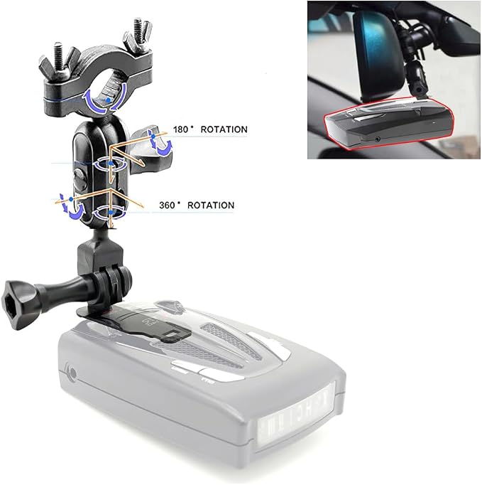 Radar Detector Rearview Mirror Stem Mount - Image 4