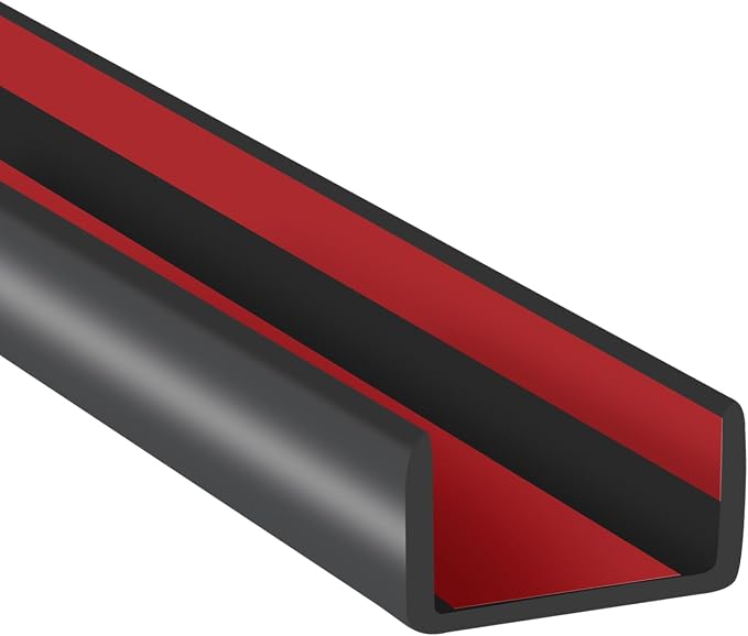 Rubber Edge Trim, 5/8" Self Adhesive Flexible U Channel Edge Protecter by YANRUIPRO