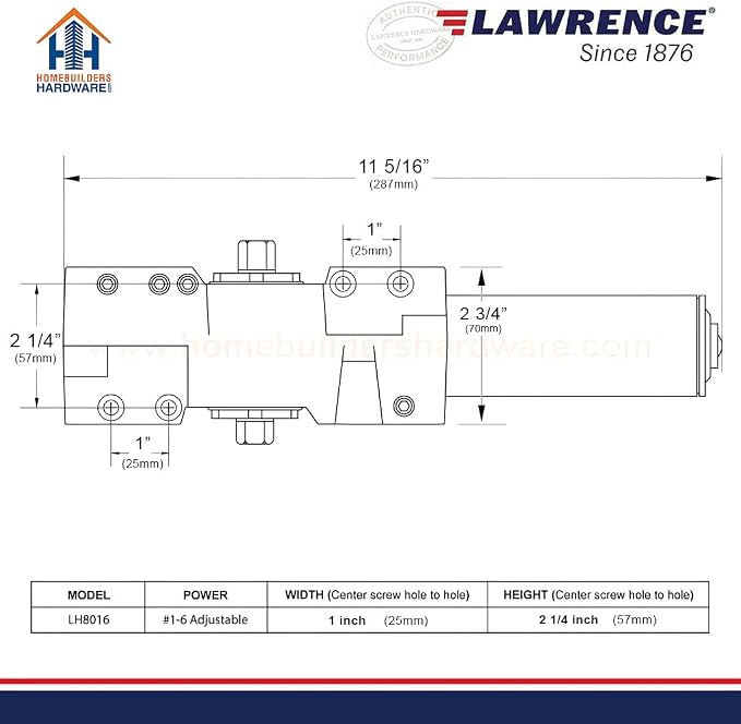 Lawrence Extra Heavy Duty Door Closer Commercial Grade 1 - Image 3