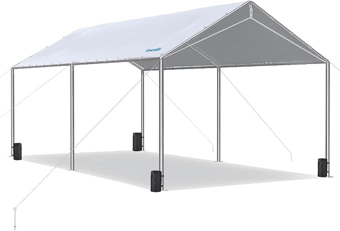 Quictent 10x20 ft Heavy Duty Car Canopy Galvanized Frame Carport Outdoor Party by QUICTENT