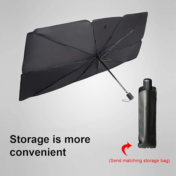 helloleiboo Car Windshield Sun Shade UV Rays and Heat Sun Visor Protector - Image 5