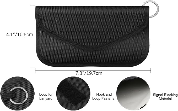 Faraday Bag 2 Pack of RFID Signal Blocking Bag Shielding Pouch Wallet and - Image 2