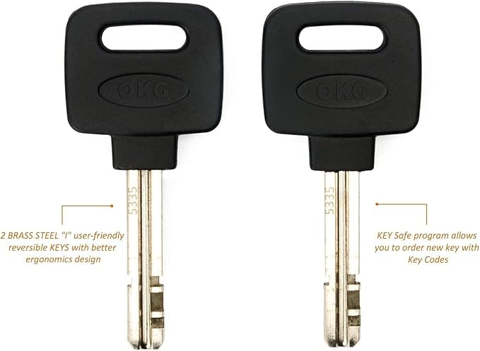 OKG Ultra Security Motorcycle Chain Lock, 4 Keys, 5 ft x 1/2in Thick Motorcycle - Image 4