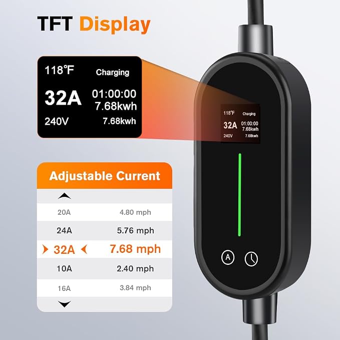 Portable Electric Car Charger Level 2 EV Charger 32A 240V - Image 3