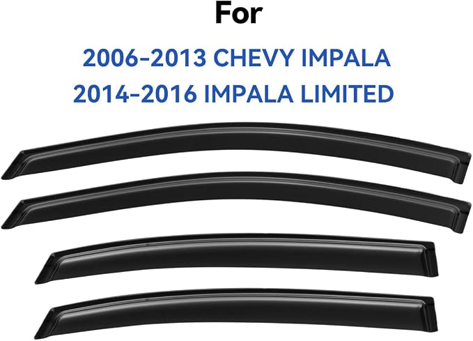 Window Visors Rain Guards for 2006-2013 Chevy Impala, Out-Channel Window Vent - Image 2