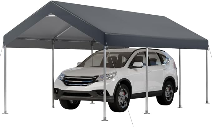 12X20 Ft Heavy Duty Carport Canopy, Portable Garage, Car Tents, Reinforced by BouPower