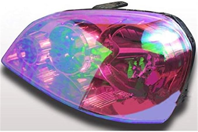LED LIGHT 12 by 48 inches Self Adhesive Shiny Chameleon Headlights Tail Lights - Image 4