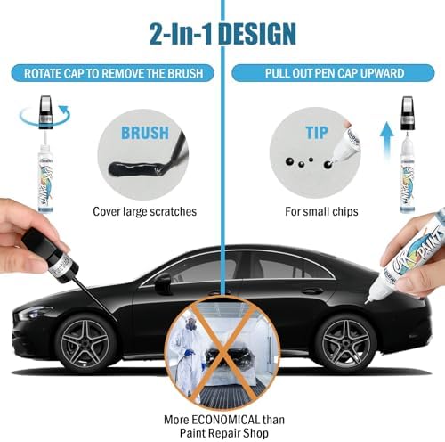 Radiant Black Touch Up Paint for Cars, Car Paint Scratch Repair Pen, Color - Image 4
