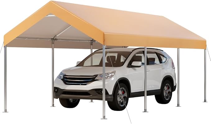 12X20 Ft Heavy Duty Carport Canopy, Portable Garage, Car Tents, Reinforced by BouPower
